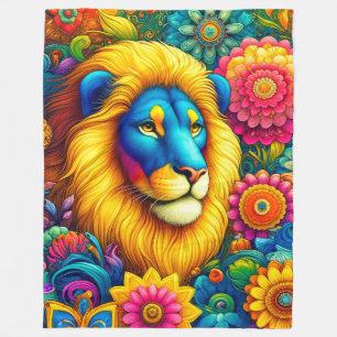 Cobertor De Velo Artsy Lion