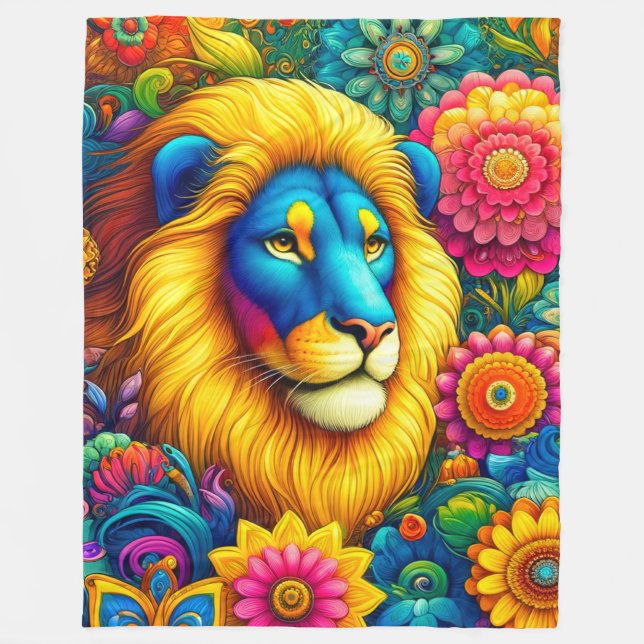 Cobertor De Velo Artsy Lion (Frente)