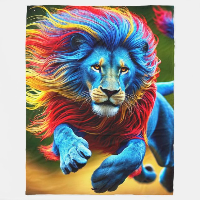 Cobertor De Velo Artsy Lion (Frente)