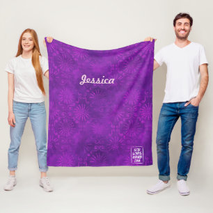 Cobertor De Velo Artsy roxo floral batik Deus ama cada um dos costu