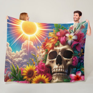 Cobertor De Velo Artsy Skull