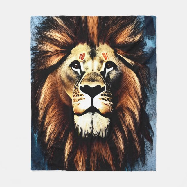 Cobertor De Velo Artsy Wild African Lion (Frente)
