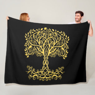 Cobertor De Velo Árvore Celta Amarela Da Vida