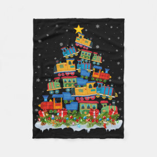 Cobertor De Velo Árvore de Natal Amante do Trem Papai Noel Trem de