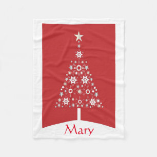Cobertor De Velo Árvore De Natal Branca E Prateada