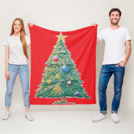 Cobertor De Velo Árvore de Natal Colorida