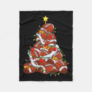 Cobertor De Velo Árvore de Natal de Futebol Americano Xmas Play
