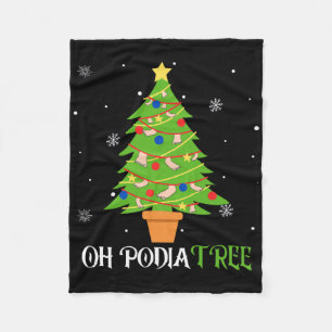 Cobertor De Velo Árvore de Natal de Podologia Podólogo Pé Médico É