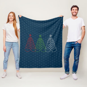 Cobertor De Velo Árvore de Natal do Amor Infinito - Azul,Vermelho,V
