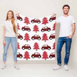 Cobertor De Velo Árvore de Natal do Carro Vermelho para Crianças