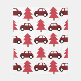 Cobertor De Velo Árvore de Natal do Carro Vermelho para Crianças
