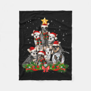 Cobertor De Velo Árvore de Natal Engraçada do Cão de Gado Australia