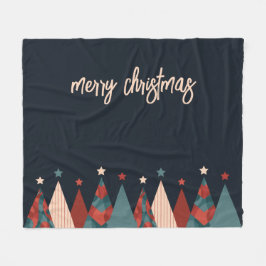 Cobertor De Velo Árvore de Natal feliz e retro de Natal