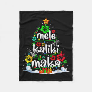 Cobertor De Velo Árvore de Natal Floral Havaiana Mele Kalikimaka Tr