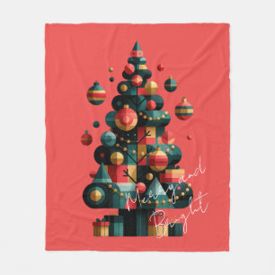 Cobertor De Velo Árvore de Natal Geométrica