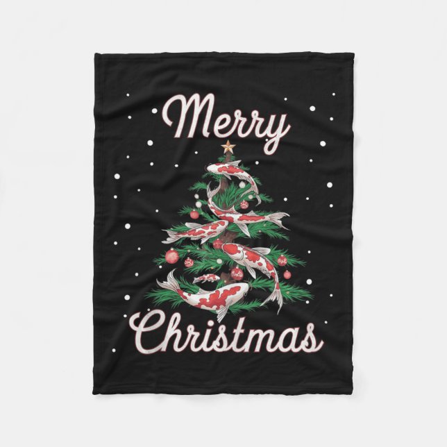 Cobertor De Velo Árvore de Natal Koi Fish Xmas Tree Koi Carp (Frente)