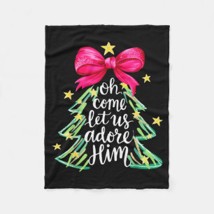 Cobertor De Velo Árvore de Natal Oh Venha Vamos Adorá-Lo Coquette B