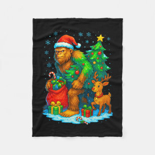 Cobertor De Velo Árvore de Natal Papai Noel Pé Grande Rena Sasqua E