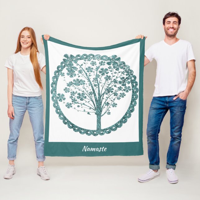 Cobertor De Velo Árvore Elegante de Lixo Azul da Vida (In Situ)