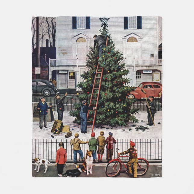 Cobertor De Velo Árvore na Praça da Cidade (Frente)