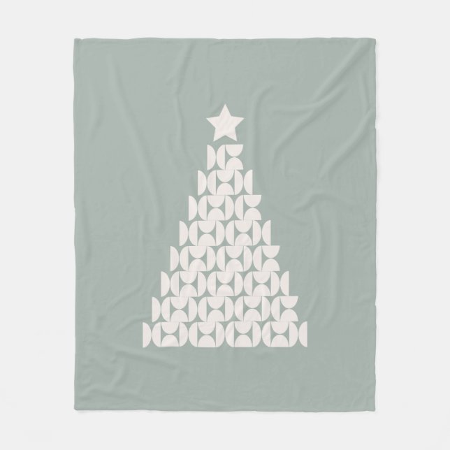 Cobertor De Velo Árvore Verde de Natal Sage (Frente)