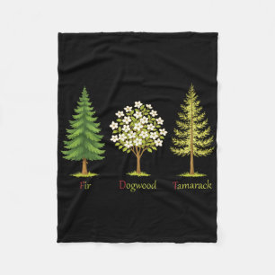 Cobertor De Velo Árvores de Abeto Firme Tamarack Anti Trump Natur