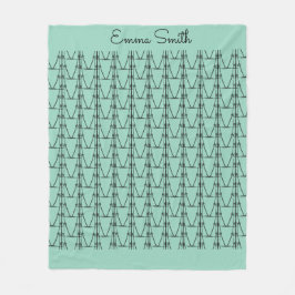 Cobertor De Velo Árvores de coco de silhueta esbranquiçada Padrão A