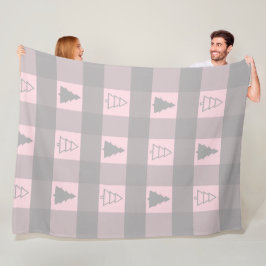 Cobertor De Velo Árvores de Natal de Ornamento de Xadrezes de Buffa