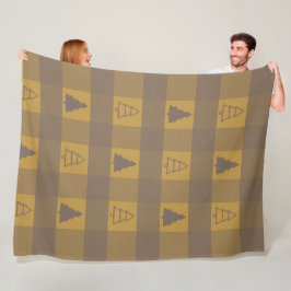 Cobertor De Velo Árvores de Natal de Ornamento de Xadrezes de Buffa