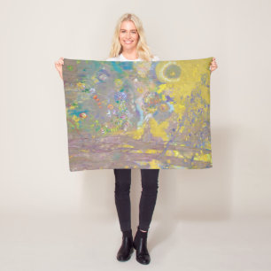 Cobertor De Velo Árvores em Fundo Amarelo, Redon