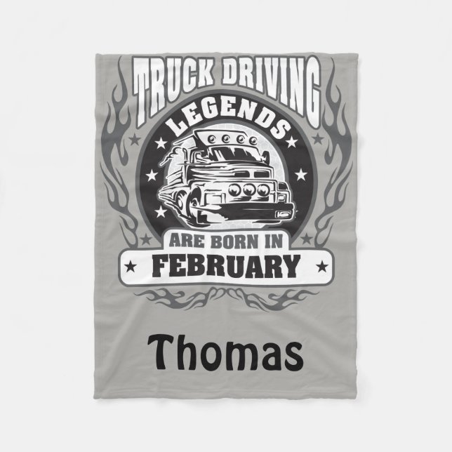 Cobertor De Velo As Legendas De Condução De Caminhões São Nasceres  (Frente)