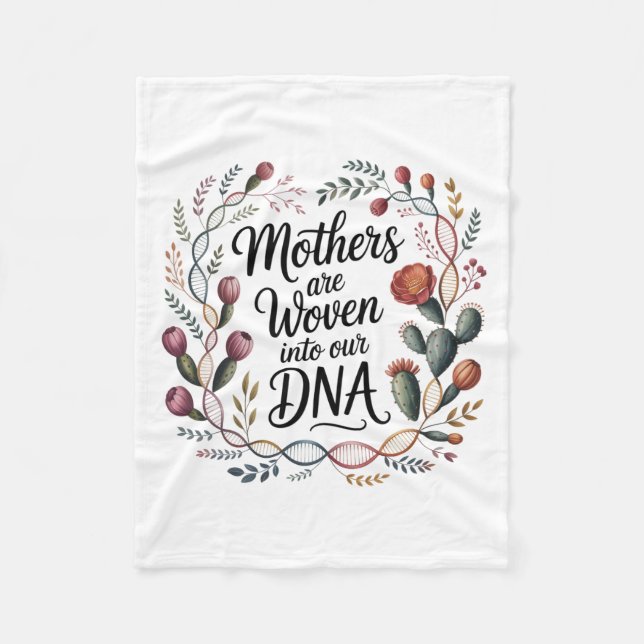 Cobertor De Velo As Mães Estão Tecidas no Nosso DNA (Frente)