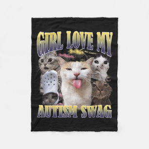 Cobertor De Velo As Meninas Amam Meu Estilo Autista Engraçado do Ga