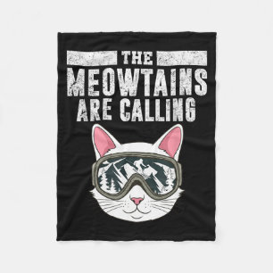 Cobertor De Velo As Montanhas Meow Estão Chamando Gatos Engraçados