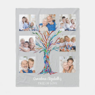 Cobertor De Velo As Sete Cinzas de Colagem Fotográfica da Vovó