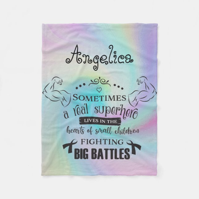 Cobertor De Velo Às vezes um super-herói real vive as meninas (Frente)