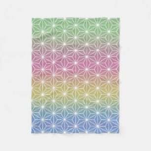 Cobertor De Velo Asanoha japonesa (grande escala) Pastel Rainbow