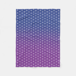 Cobertor De Velo Asanoha tradicional Impressão azul e roxo japonê