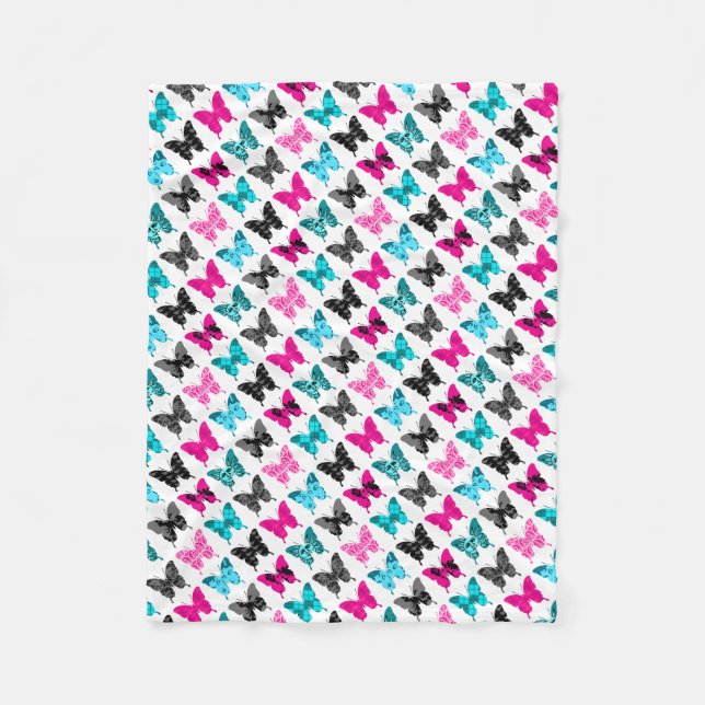 Cobertor De Velo Asas lunáticas: Bagas e azuis (Frente)