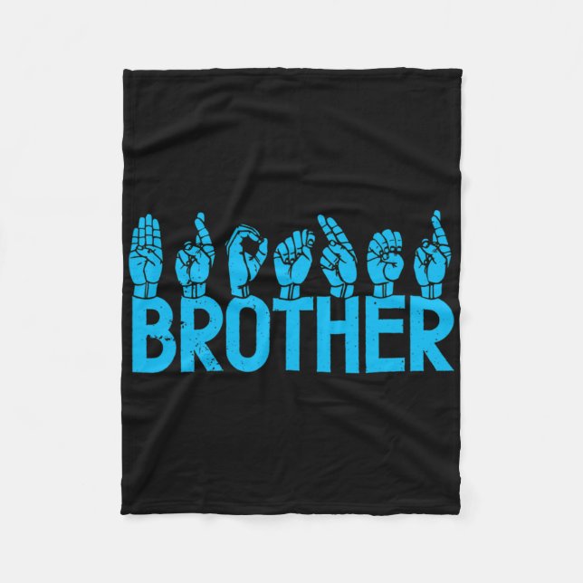 Cobertor De Velo Asl Brother American Sign Language Deaf Considere (Frente)