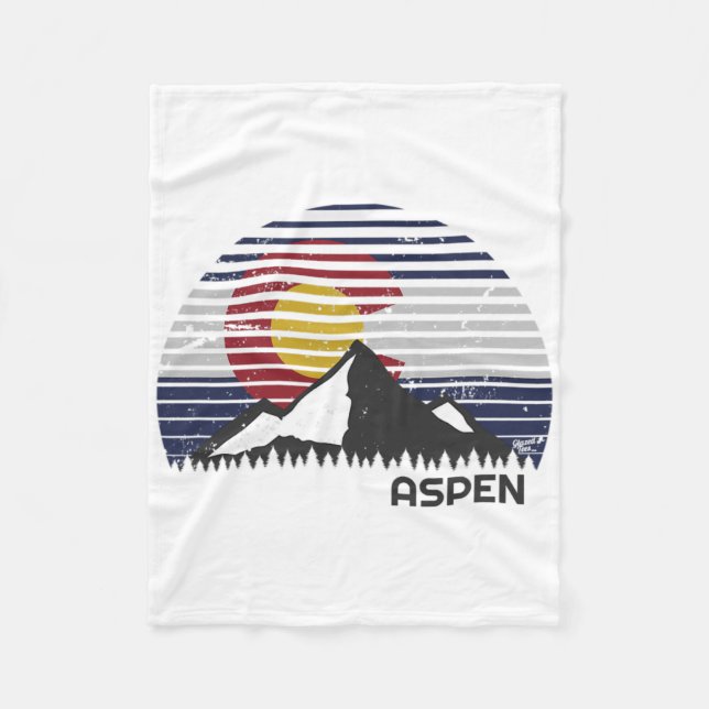 Cobertor De Velo Aspen Colorado Flag - Co-Mountain (Frente)