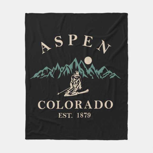 Cobertor De Velo Aspen Colorado ski (Frente)