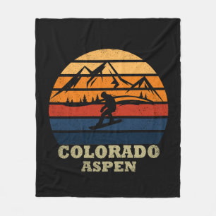 Cobertor De Velo Aspen Colorado vintage snowboarder
