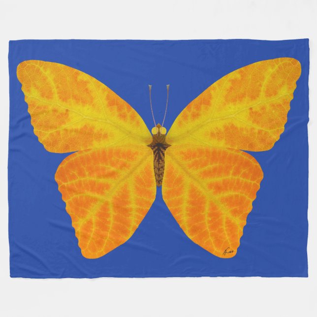 Cobertor De Velo Aspen Leaf Butterfly 3 (Frente (Horizontal))