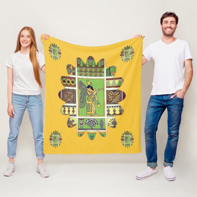 Cobertor De Velo Assírio Anunnaki Fleece Blanket (In Situ)