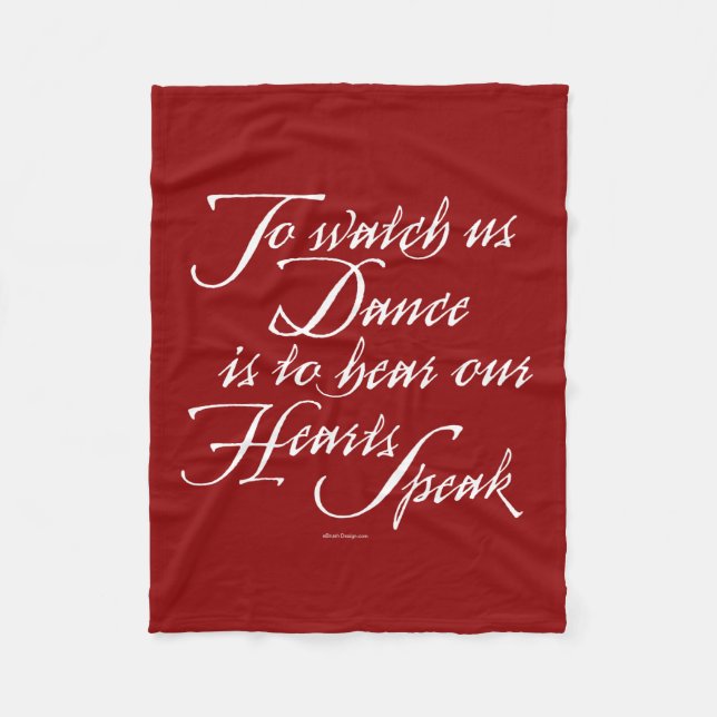 Cobertor De Velo Assista a Nós Dançar (Frente)