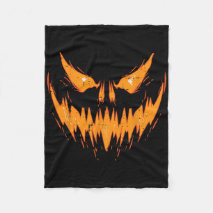 Cobertor De Velo Assustador Jack O Lanterna Face Pumpkin Halloween