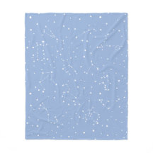 Astrology Pastel Blue White Stars Constellation