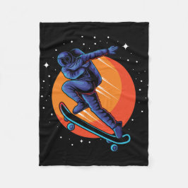 Cobertor De Velo Astronaut Fazendo Skate no Espaço