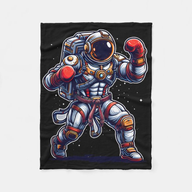 Cobertor De Velo Astronaut Muay Thai Boxe Caratê Kickboxing Marti (Frente)